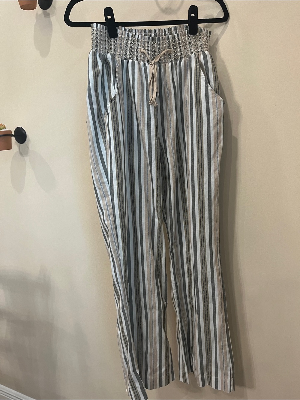 Ci Sono Linen Look Smock Waist Pants